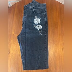 Forever 21 embroidered jeans